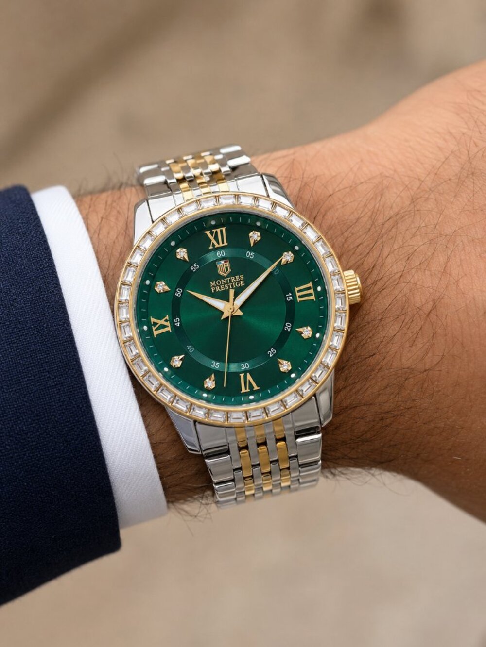 Montres Prestige x Invicta MPW-0242 45mm Green Two-Tone Watch NIB